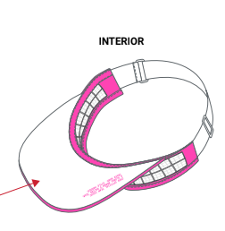 Betty Visor  w/ 20 cooling pieces - PINK